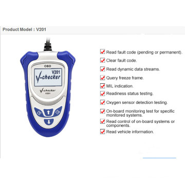 V-Checker V201 Code Reader multilingue automatique outil de Diagnostic